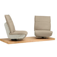 2-SITZER-SOFA  in Hochflor Echtleder Creme, Beige  - Beige/Creme, Design, Leder/Holz (240/65/104cm) - Koinor