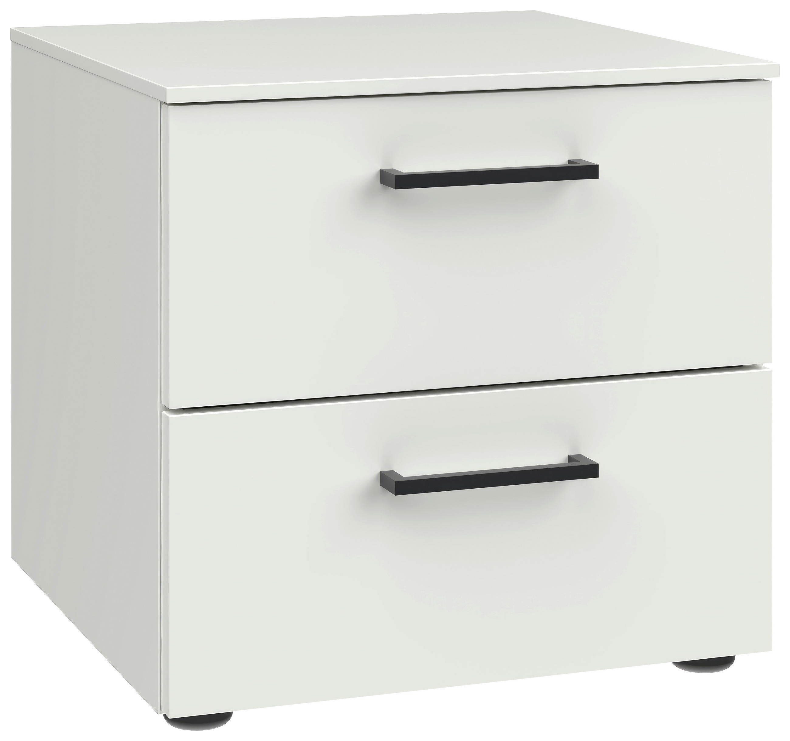 NACHTSCHRANK 42/41/41 cm  - Schwarz/Weiß, Design, Holzwerkstoff/Kunststoff (42/41/41cm) - Novel