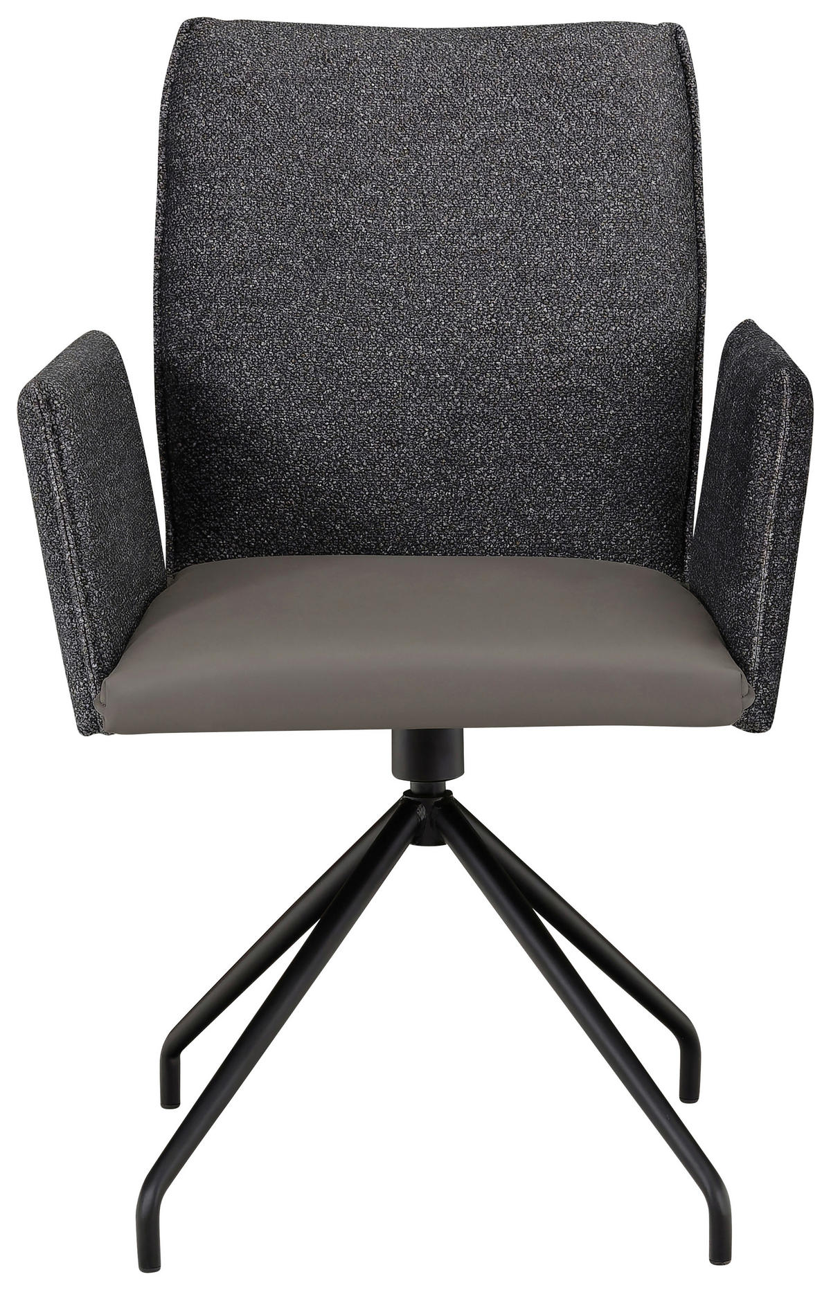 ARMLEHNSTUHL  in Stahl Flachgewebe  - Anthrazit/Schwarz, Design, Textil/Metall (60/91/60cm) - Moderano