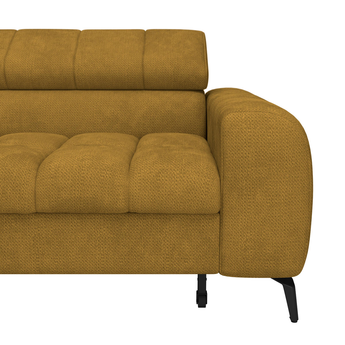 ECKSOFA in Terracotta  - Terracotta/Schwarz, Trend, Kunststoff/Textil (203/261cm) - Livetastic