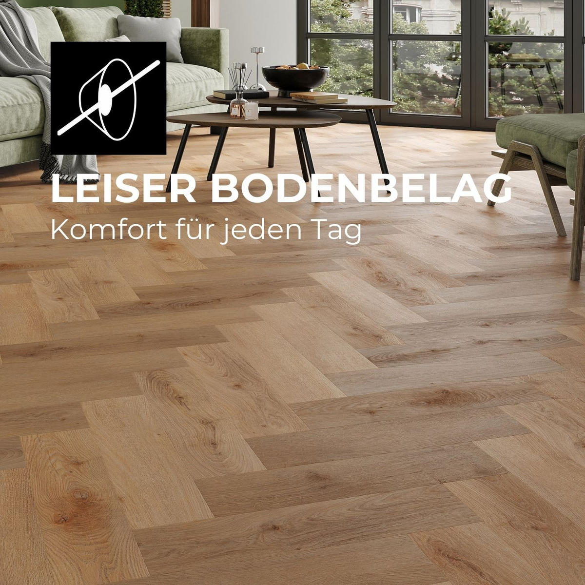 VINYLBODEN Fischgrät Garda  per  m² - Design, Kunststoff (59,2/14,8/0,45cm) - Venda