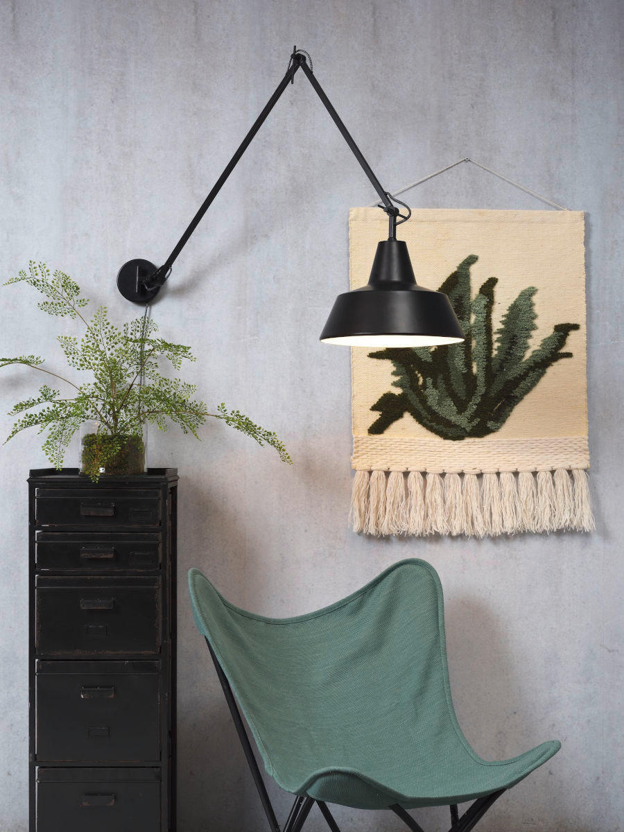 VÄGGLAMPA Chicago 36/130 cm   - svart, Design, metall (36/130cm) - It's about Romi