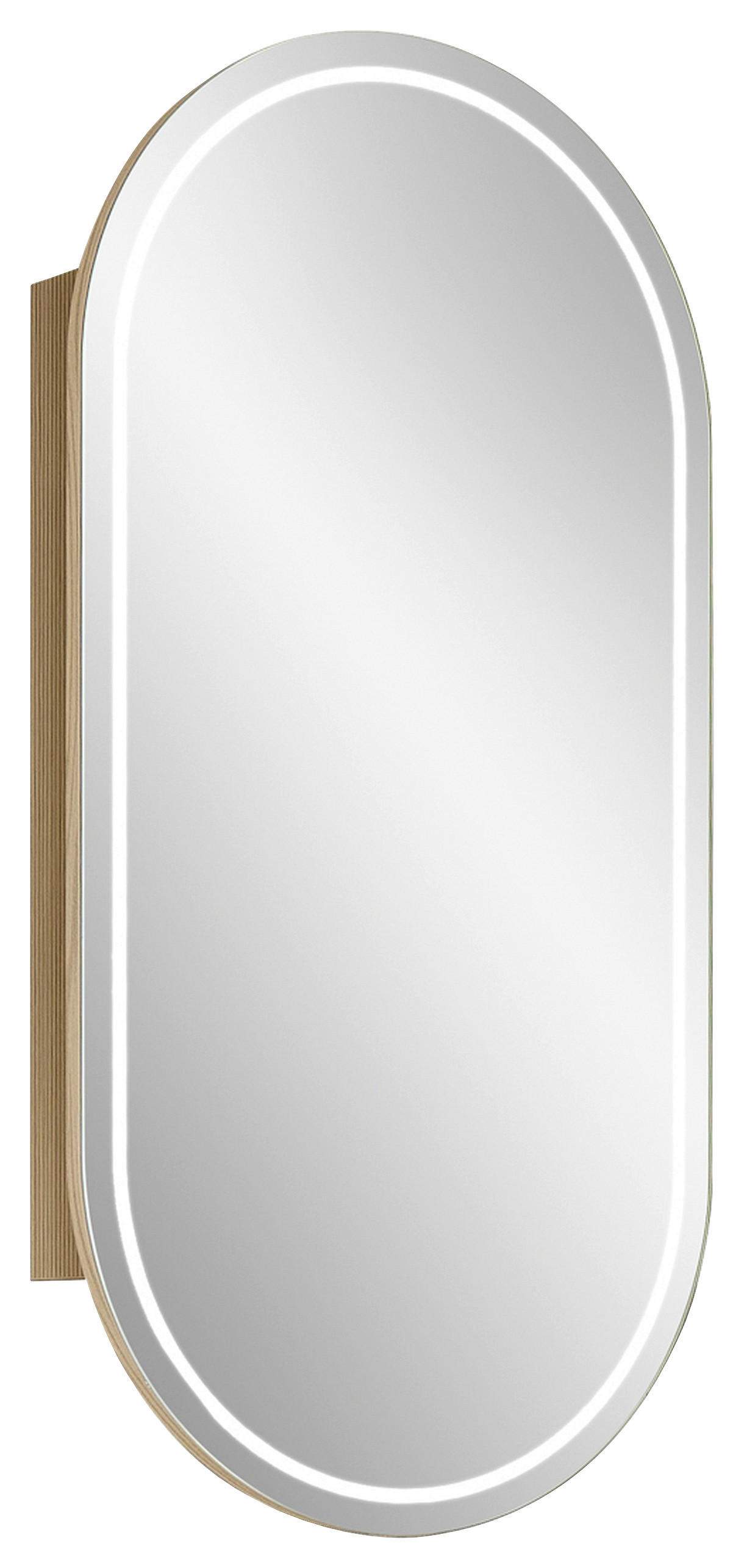 SPIEGELSCHRANK 45,1/90,1/14,5 cm  - Eichefarben, Natur, Glas/Holzwerkstoff (45,1/90,1/14,5cm) - Sadena