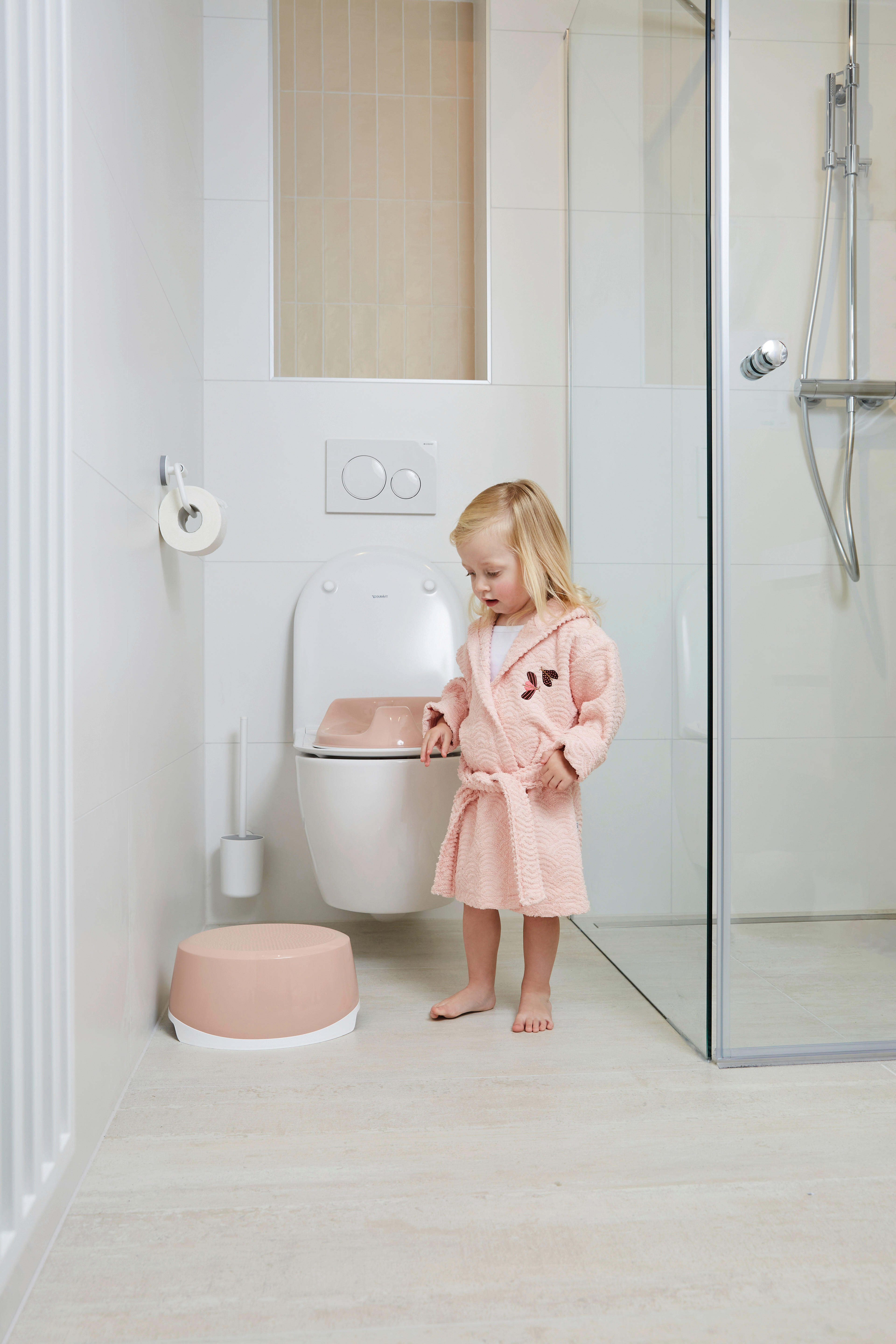 TOILETTENTRAINER Sweet Butterfly  - Altrosa, Basics, Kunststoff (38,4/31/9,6cm) - Bebe Jou
