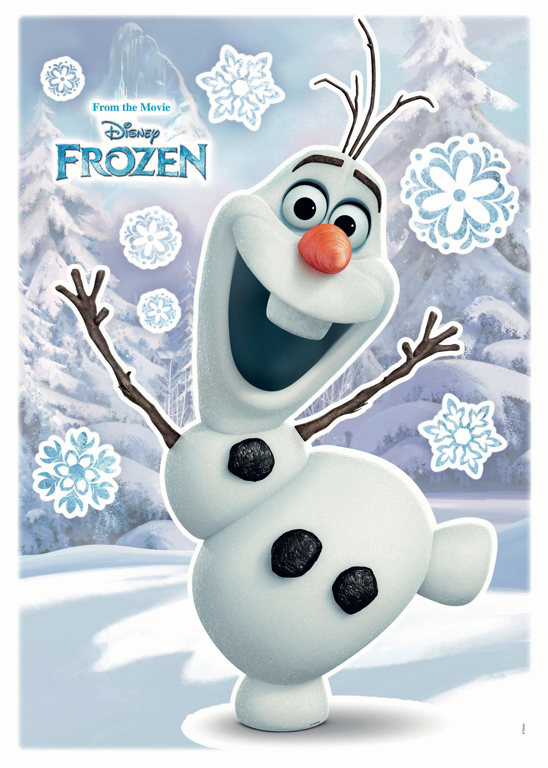 DEKOSTICKER 50/70 cm    Olaf  - Weiß, LIFESTYLE, Kunststoff (50/70cm) - Disney