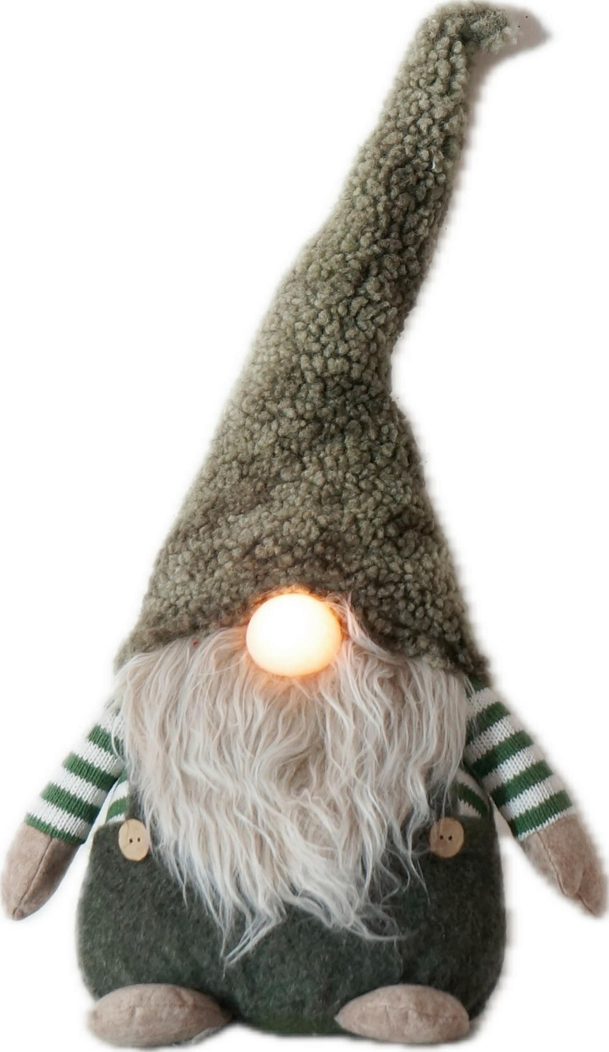 WICHTEL  - Hellbraun/Dunkelgrün, LIFESTYLE, Textil/Stein (23/46/14cm) - X-Mas