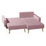 WOHNLANDSCHAFT in Textil Rosa - Rosa, Design, Holz/Textil (220/168cm) - Novel WOHNLANDSCHAFT in Textil Rosa - Rosa, Design, Holz/Textil (220/168cm) - Novel