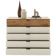 KOMMODE  in 120/94/44 cm  - Kaschmir/Eichefarben, Natur, Glas/Holz (120/94/44cm) - Valnatura