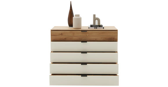 KOMMODE in 120/94/44 cm - Kaschmir/Eichefarben, Natur, Glas/Holz (120/94/44cm) - Valnatura