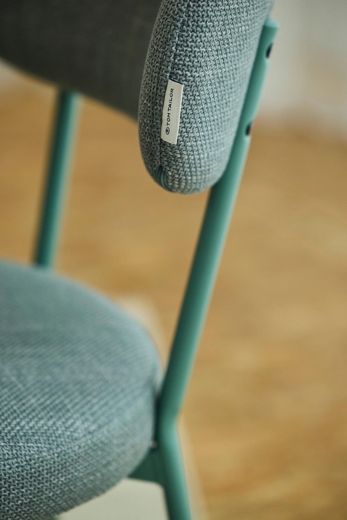 STUHL Webstoff Graugrün  - Graugrün, Basics, Textil/Metall (50/81,5/59cm) - Tom Tailor