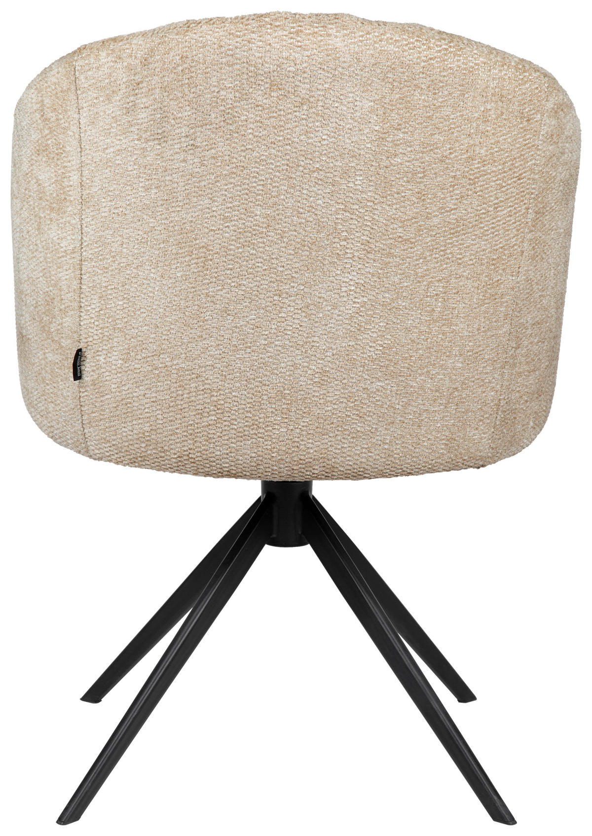 ARMLEHNSTUHL  in Eisen Chenille  - Beige/Schwarz, Design, Textil/Metall (63/81,5/62,5cm) - Dieter Knoll
