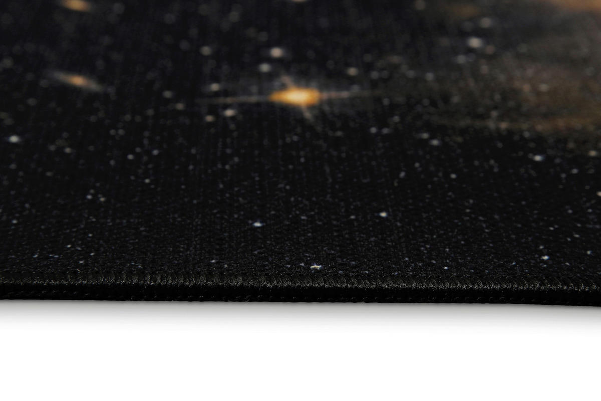 FLACHWEBETEPPICH  Wohnzimmer 160/230 cm Galactic Glow Schwarz, Dunkelblau, Dunkelgelb rechteckig  - Dunkelgelb/Schwarz, Basics, Kunststoff/Textil (160/230cm) - WECON HOME