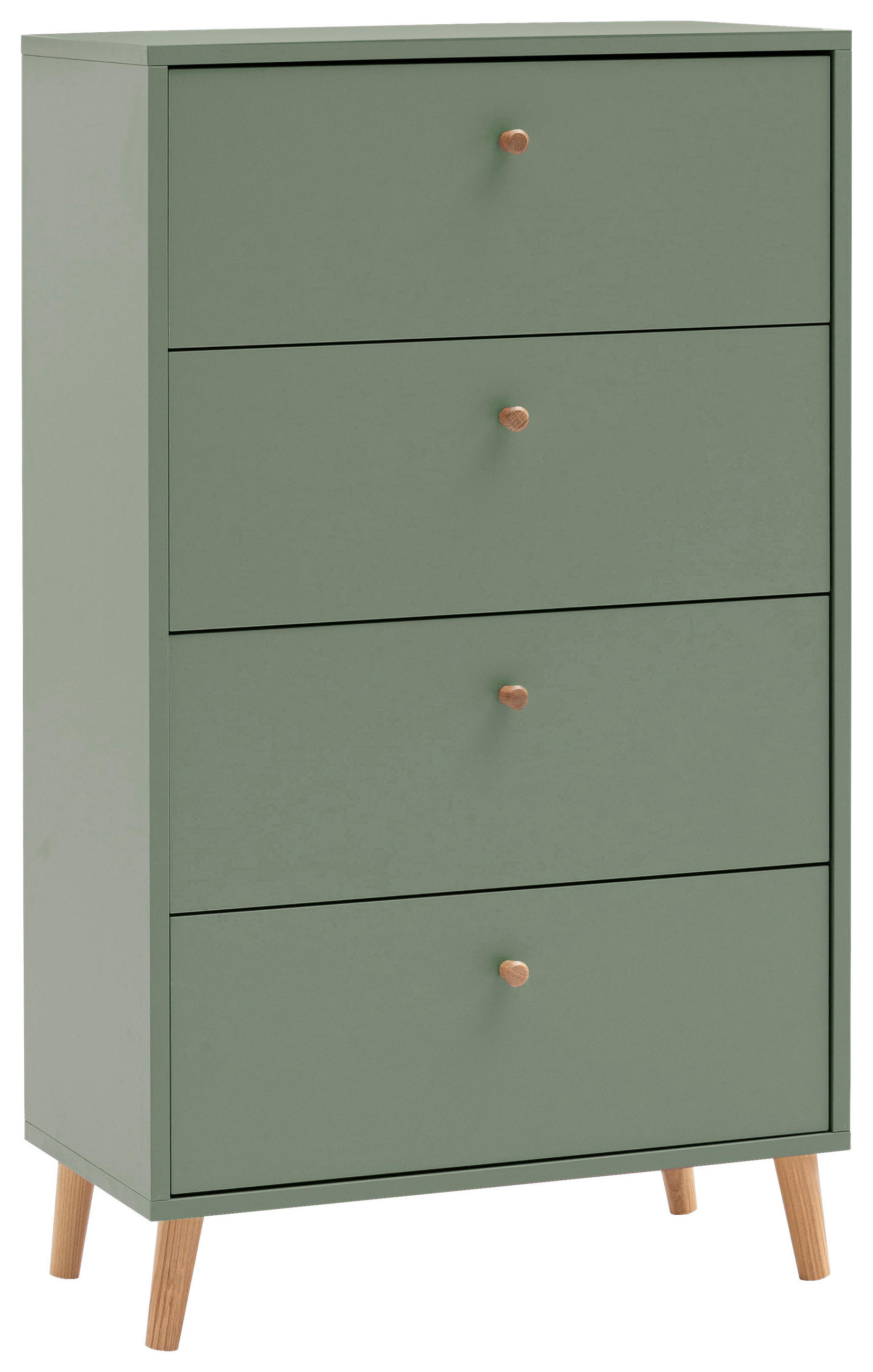 KOMMODE , 60,1/101,3/33 cm, 4 Schublade(n)  - Grün, Design, Holz/Holzwerkstoff (60,1/101,3/33cm) - MID.YOU