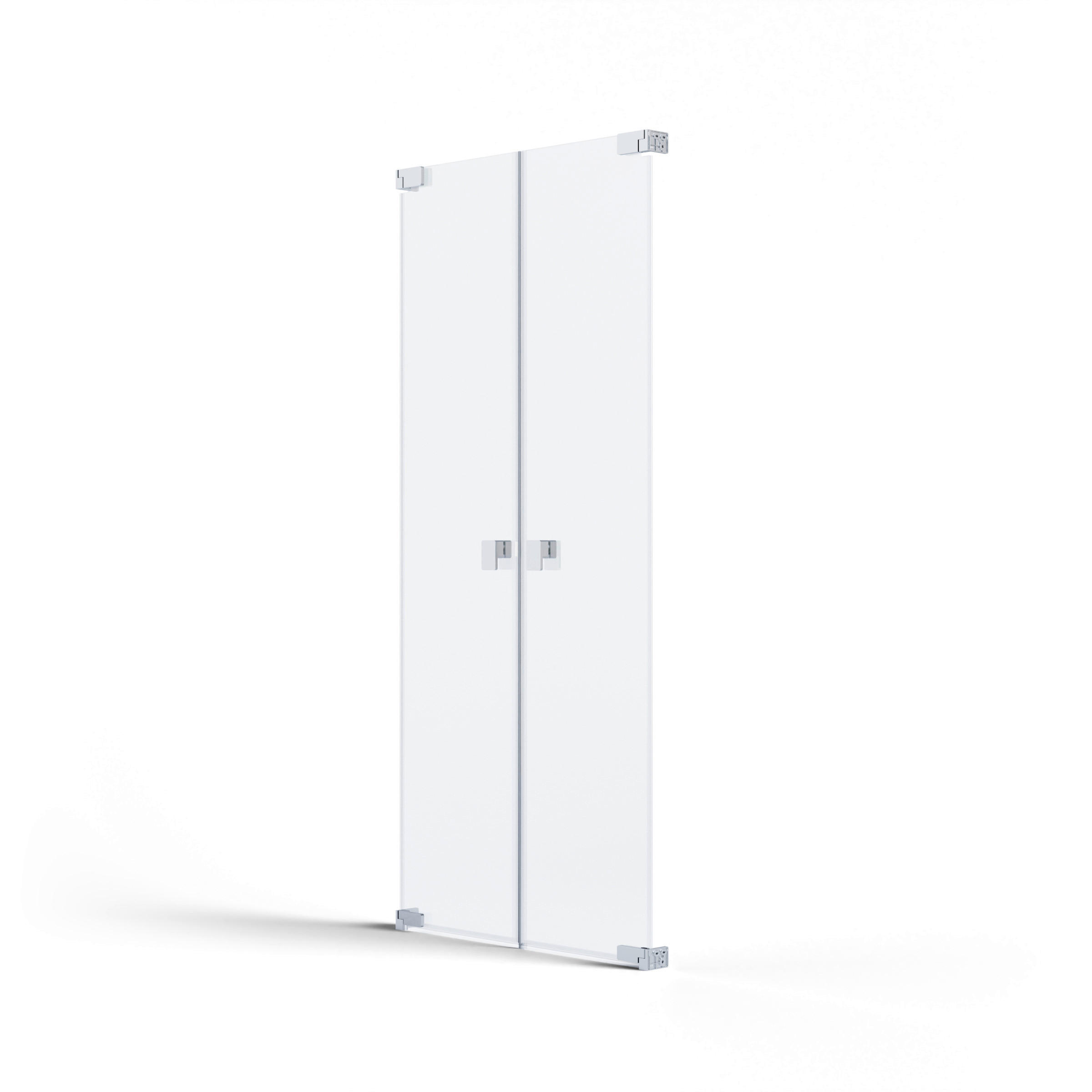 DUSCHTÜR Silberfarben  100/200 cm  - Silberfarben, MODERN, Glas/Metall (100/200cm) - Schöner Wohnen