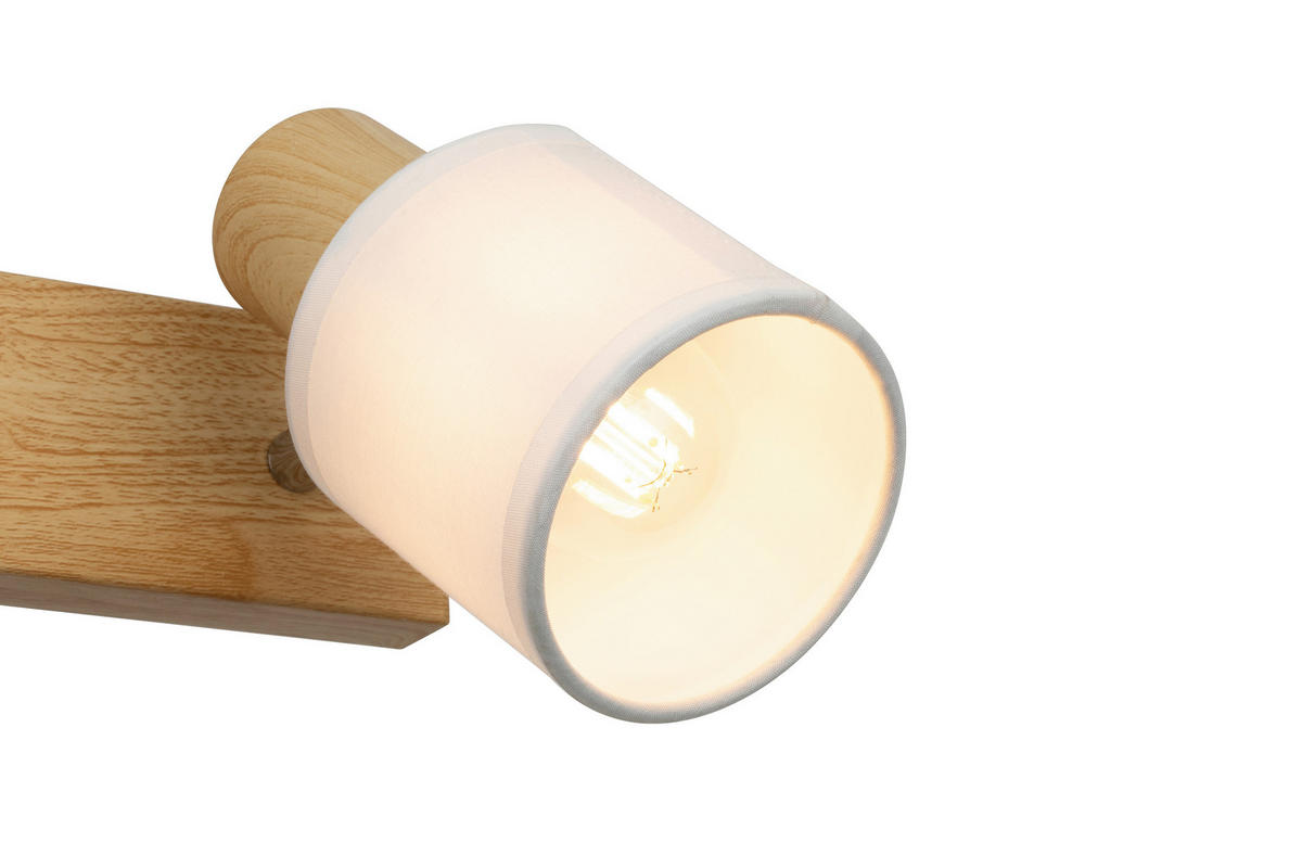 DECKENLEUCHTE 61/11,5/12,5 cm   - Weiß, Trend, Textil/Metall (61/11,5/12,5cm) - Novel