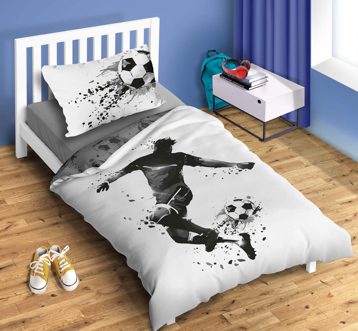 POSTELJINA ZA MLADE 140/200 cm  FOOTBALLER  - Basics, tekstil (140/200cm) - Ben'n'jen