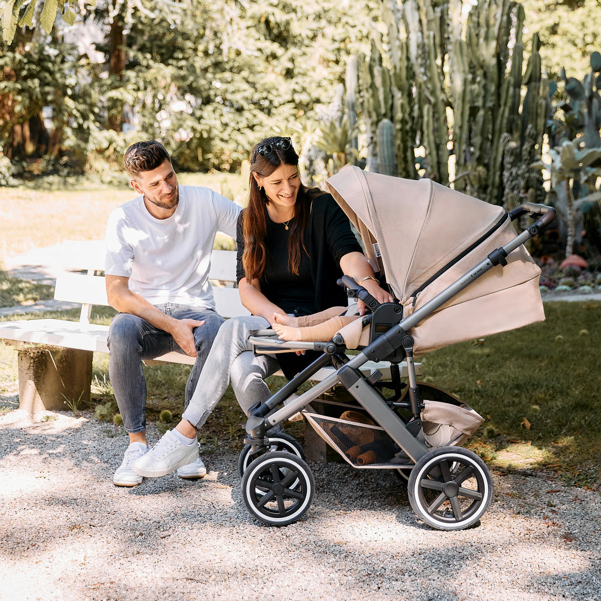KINDERWAGEN Salsa 5 Air  - Beige, Basics, Textil/Metall (63/118/95.5cm) - ABC Design