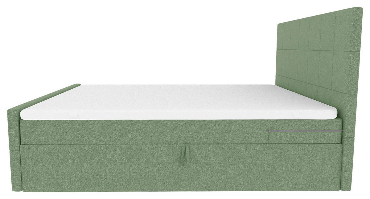 BOXBETT 180/200 cm  in Grün  - Grün, KONVENTIONELL, Kunststoff/Textil (180/200cm) - Boxxx