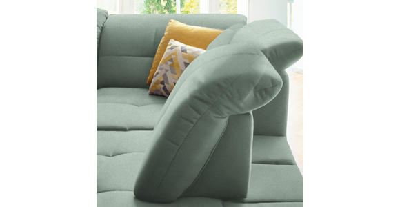 ECKSOFA in Chenille Mintgrün 310/240 cm - Schwarz/Mintgrün, Design, Textil/Metall (310/240cm) - Xora