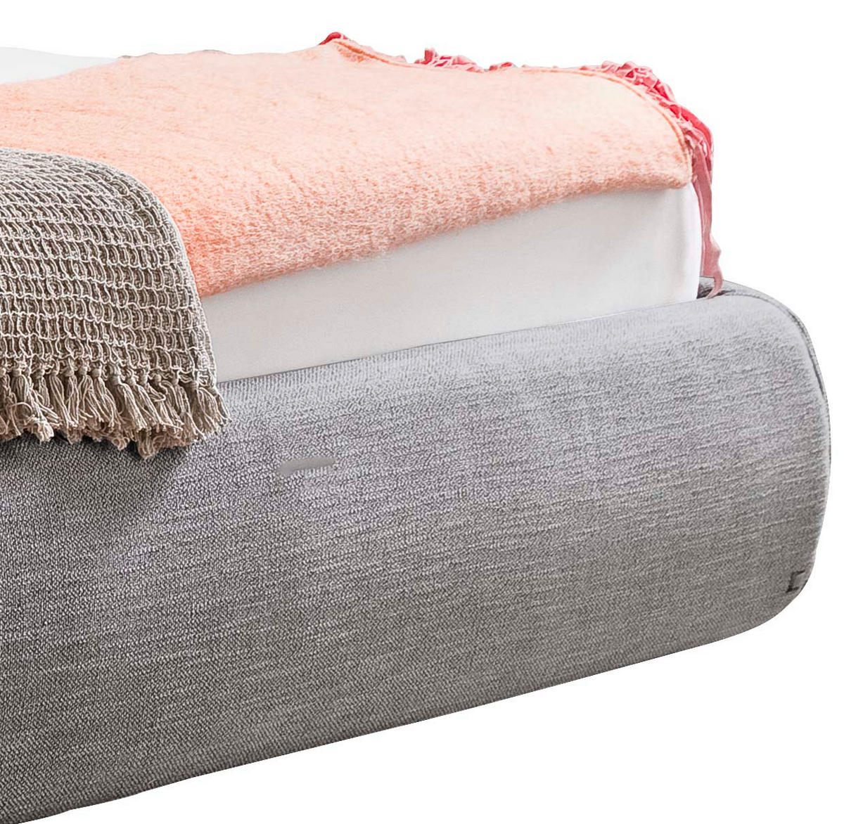POLSTERBETT 180/200 cm  in Anthrazit  - Anthrazit/Naturfarben, Modern, Holz/Textil (180/200cm) - Livetastic