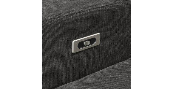 ECKSOFA in Chenille Dunkelgrau  - Dunkelgrau/Schwarz, KONVENTIONELL, Textil/Metall (264/178cm) - Hom`in