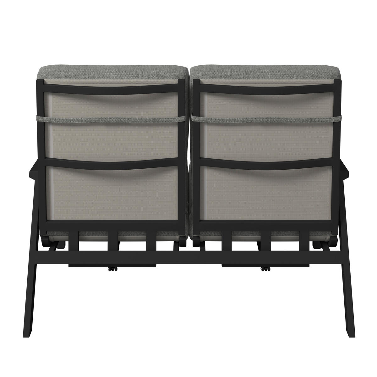 2-SITZER-BANK 134/97/87 cm  Aluminium  - Anthrazit/Grau, Design, Textil/Metall (134/97/87cm) - Amatio