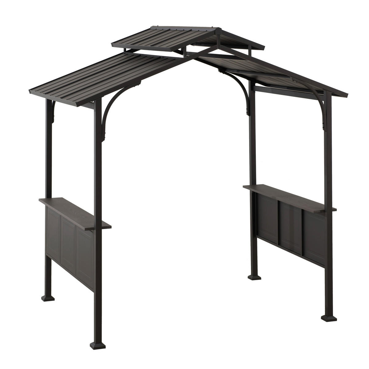 PAVILLON 244/242/152,2 cm   - Dunkelbraun, Basics, Metall (244/242/152,2cm)