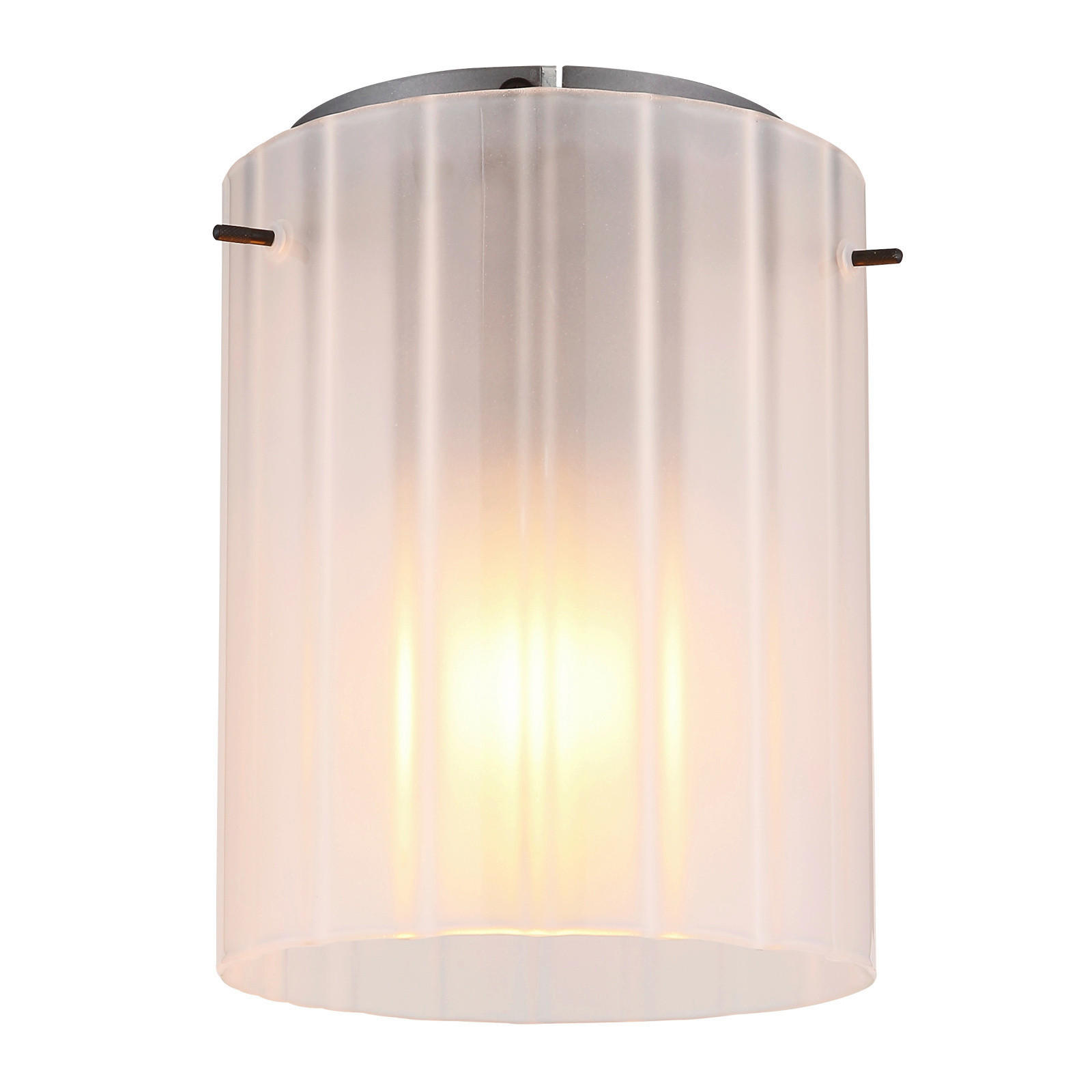DECKENLEUCHTE  18/23 cm    - Dunkelgrau, Basics, Glas/Metall (18/23cm) - Globo