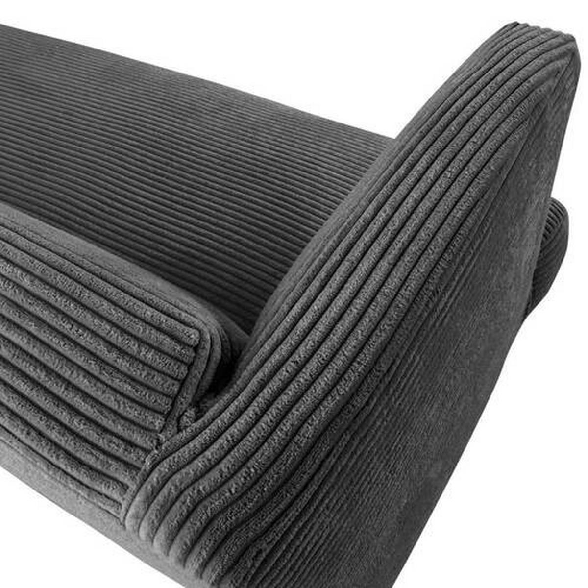 SITZBANK in Textil Anthrazit, Grau  - Anthrazit/Schwarz, Design, Holz/Textil (170/83/70cm) - Landscape