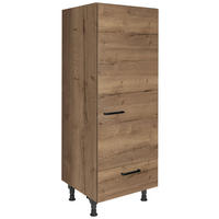 GERÄTEUMBAUSCHRANK 60/168/58 cm  in Eiche dunkel  - Eiche dunkel/Schwarz, MODERN, Holzwerkstoff/Metall (60/168/58cm) - Nobilia