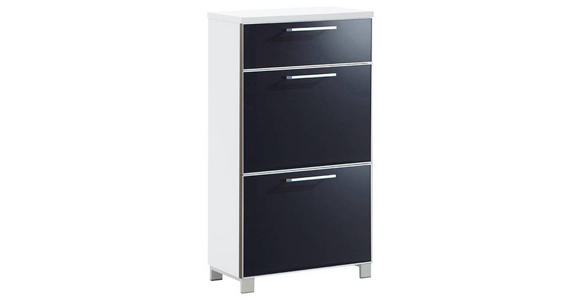 SCHUHKIPPER Santina in 61/108/31 cm - Chromfarben/Anthrazit, Design, Glas/Holzwerkstoff (61/108/31cm) - Novel