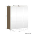 SPIEGELSCHRANK 60/64/20 cm  - Eichefarben/Silberfarben, KONVENTIONELL, Glas/Holzwerkstoff (60/64/20cm) - Xora