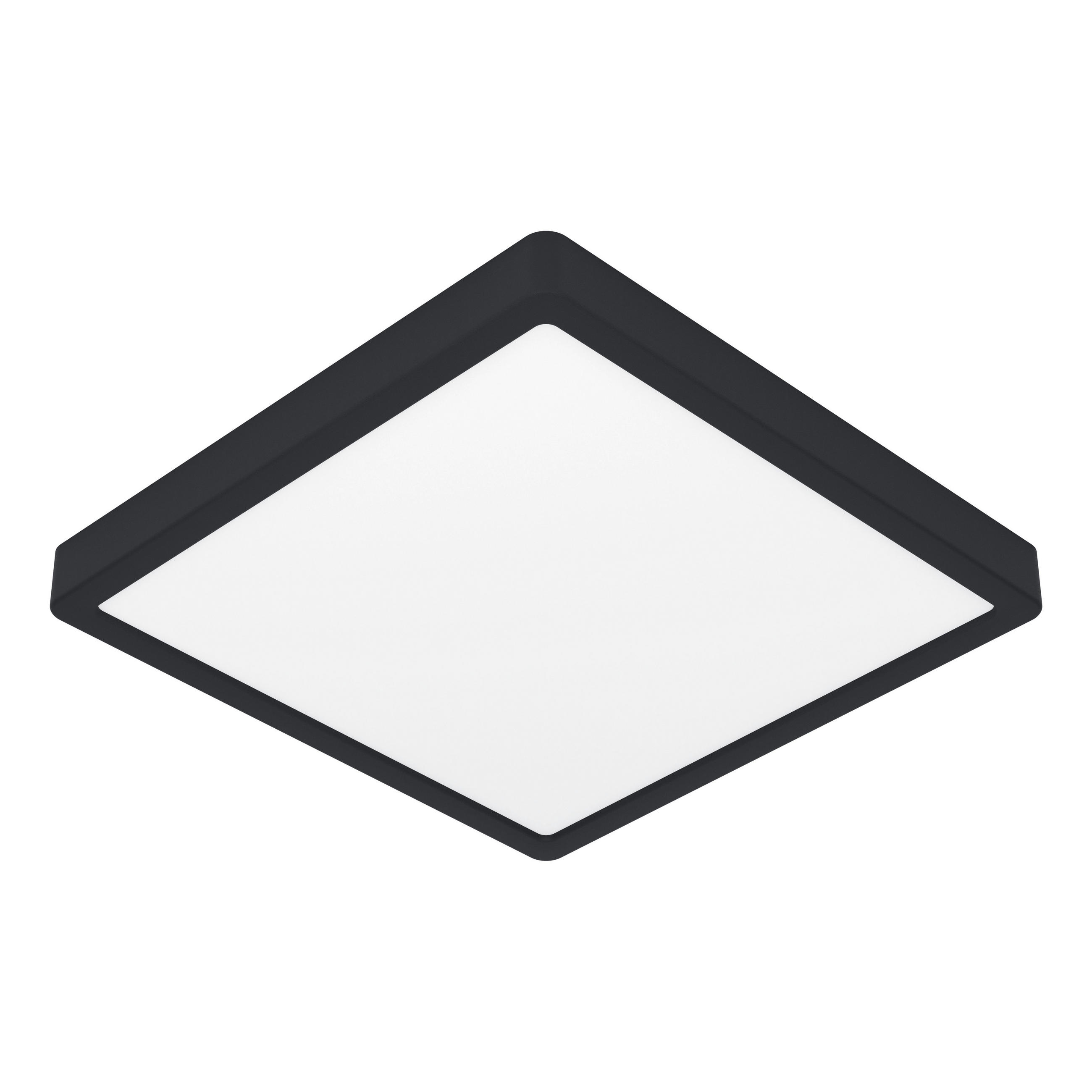 LED-DECKENLEUCHTE    39/39/2,5 cm  - Schwarz, Basics, Kunststoff (39/39/2,5cm) - Eglo