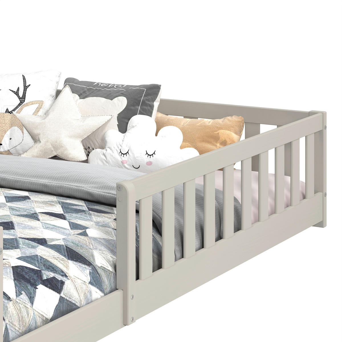 BODENBETT. 140/200 cm  in Taupe  - Taupe, MODERN, Holz/Holzwerkstoff (140/200cm) - P & B