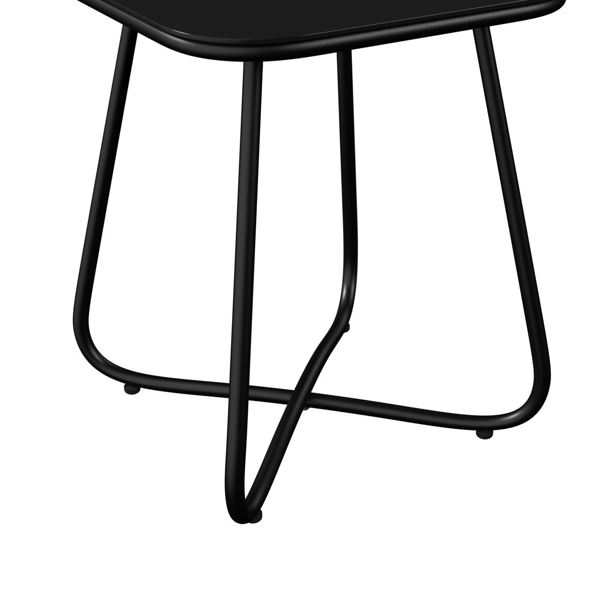 BALKONSET  3-teilig  - Anthrazit/Schwarz, MODERN, Glas/Textil (56/78/70cm) - Ambia Garden