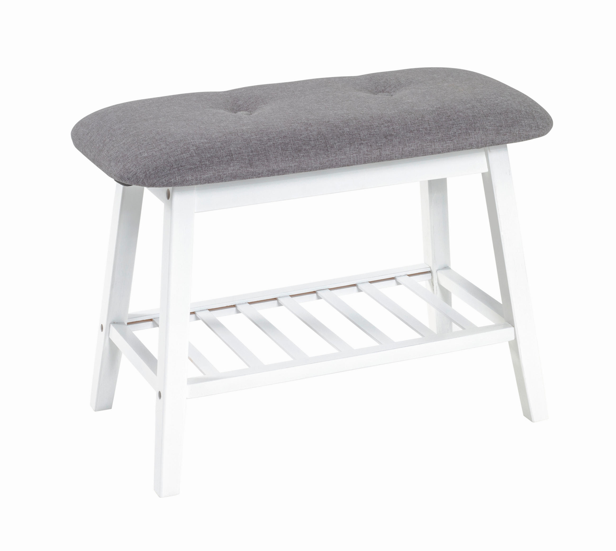 BANCĂ DEPOZITARE PANTOFI 60/44/30 cm  - culoare natur/gri, lemn/textil (60/44/30cm) - Carryhome