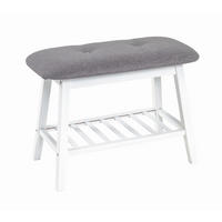 KLOP S PROSTOROM ZA ČEVLJE siva, naravne barve - siva/naravne barve, tekstil/les (60/44/30cm) - Carryhome