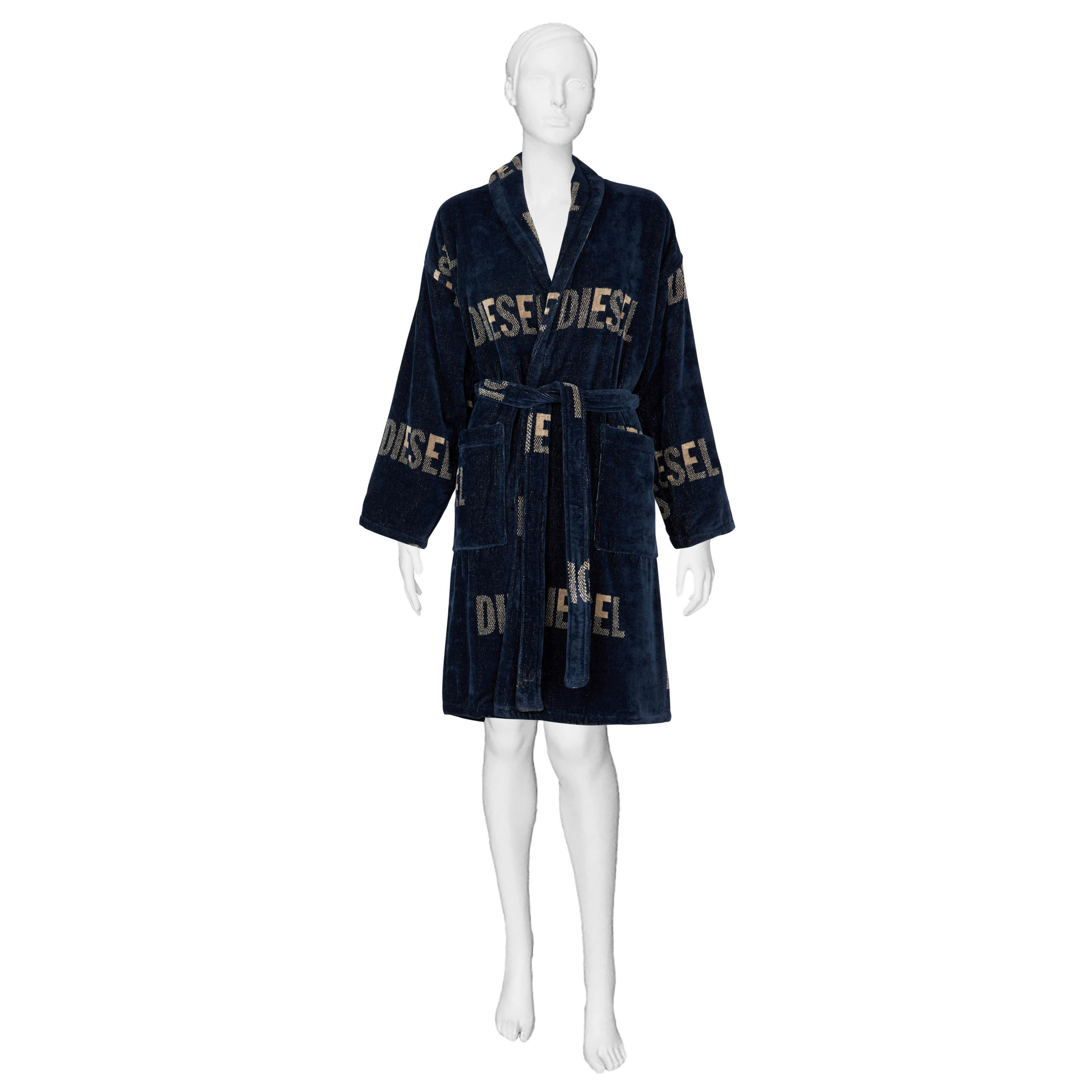 BADEMANTEL S/M Unisex  - Blau, Basics, Textil (S/Mnull) - Diesel