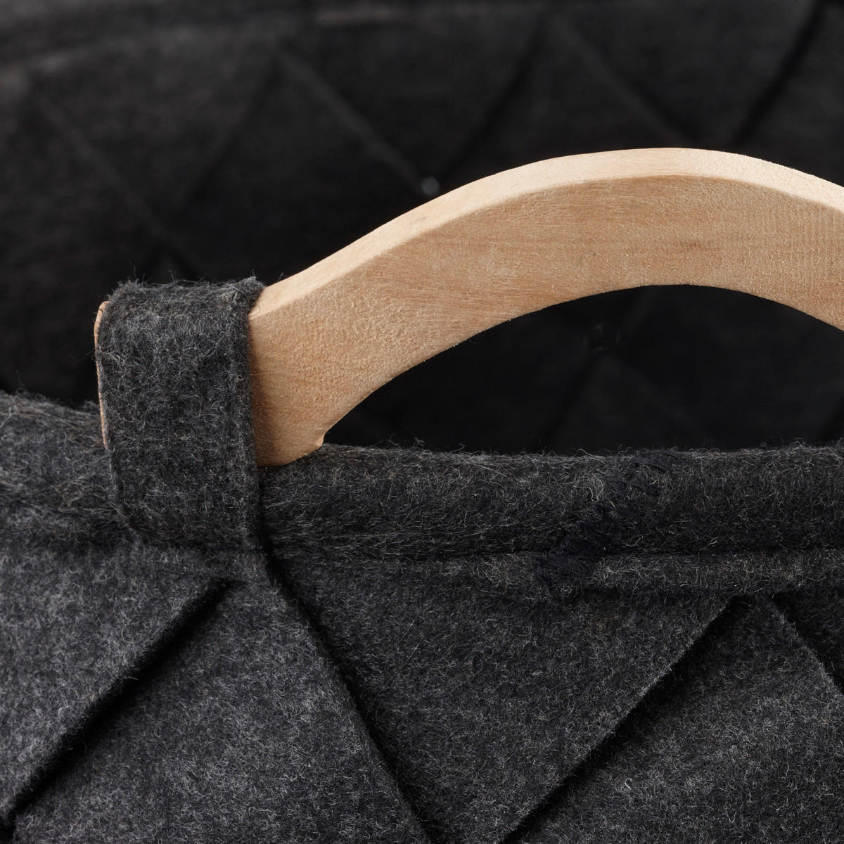 KOŠARA ZA PERILO - temno siva, Konvencionalno, tekstil (40/60cm) - Aquanova