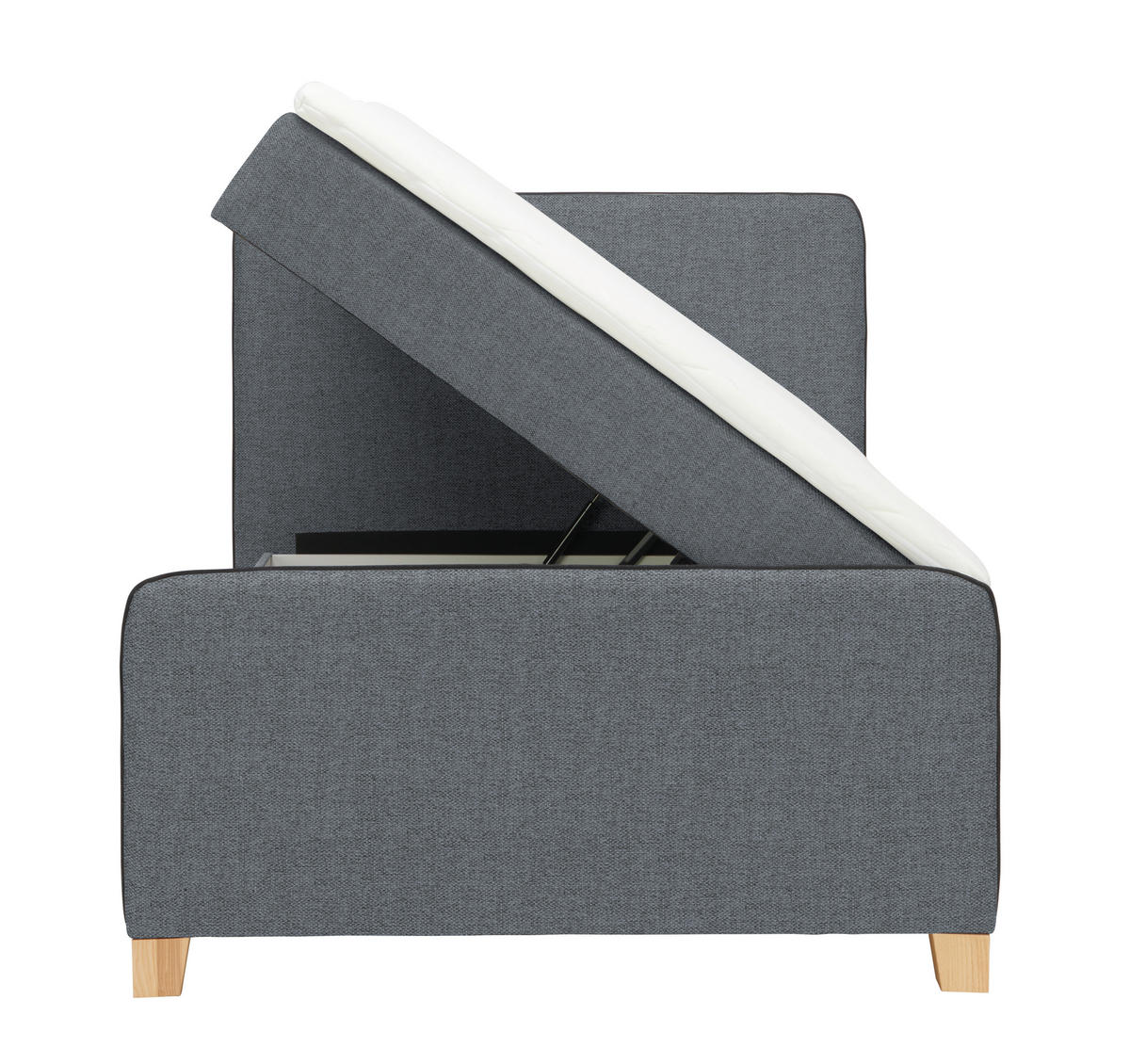 BOXBETT 120/200 cm  Dunkelgrau  - Eichefarben/Dunkelgrau, Design, Holz/Holzwerkstoff (120/200cm) - Moderano