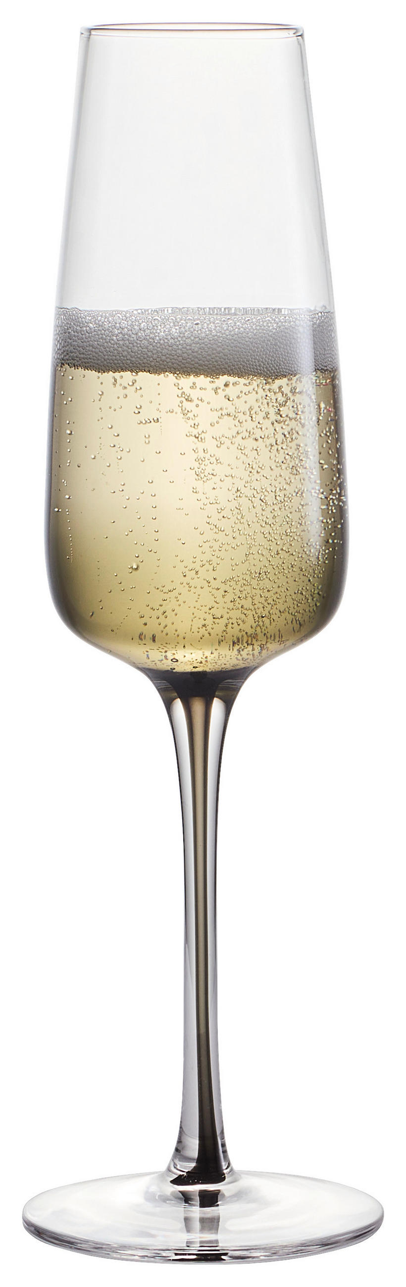 SKLENICE NA SEKT - šedá, Trend, sklo (7/23,2cm) - Novel