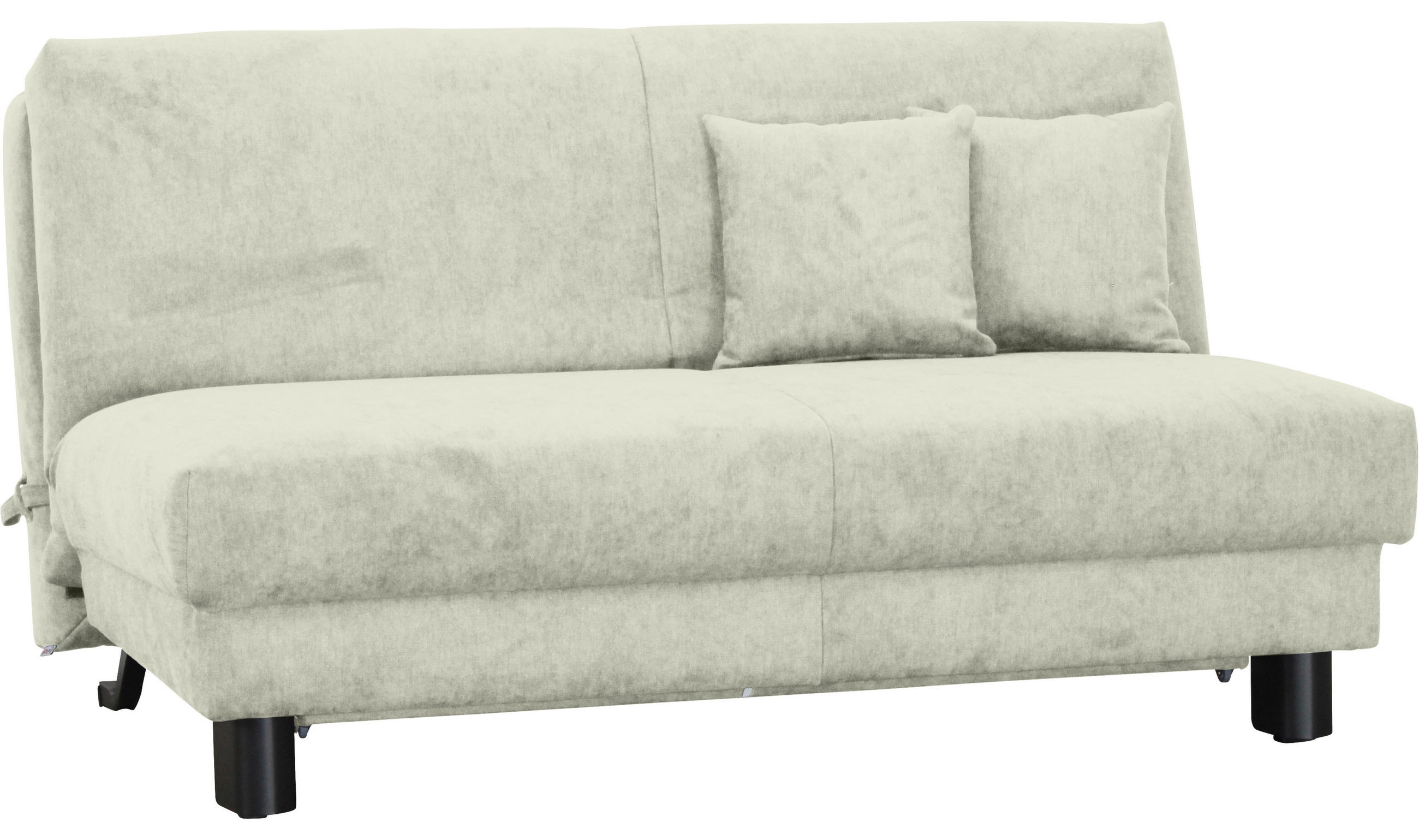 SCHLAFSOFA Flachgewebe Hellgrau  - Hellgrau/Schwarz, Design, Textil/Metall (160/85/100cm) - Carryhome