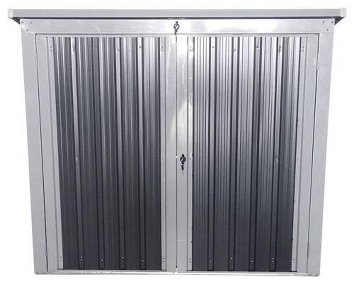 BOX NA SMETNÉ NÁDOBY   - antracitová, Basics, kov (158/134/101cm)