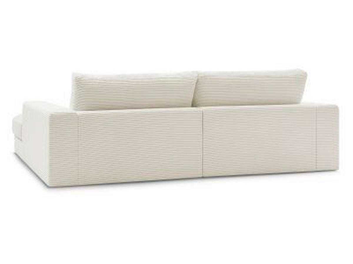 ECKSOFA  LEONARD Beige Cord  - Beige/Schwarz, MODERN, Kunststoff/Textil (159/274cm)