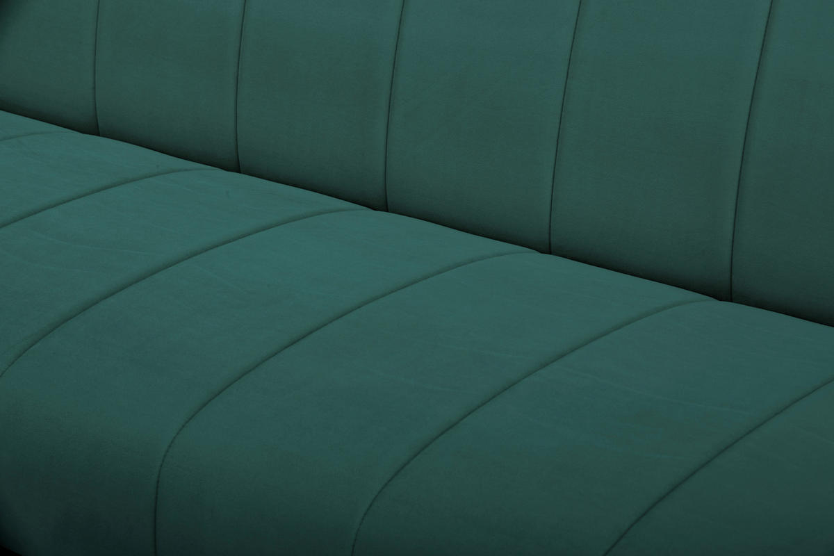 SCHLAFSOFA  in Velours Grün  - Schwarz/Grün, MODERN, Holz/Textil (181/82/83cm) - MID.YOU