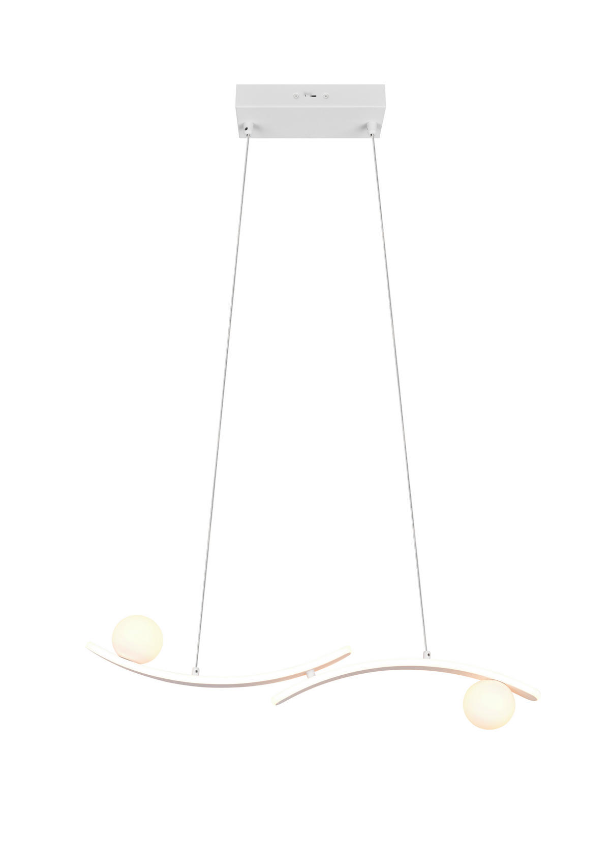 LED-HÄNGELEUCHTE Napoli 82/150/9 cm   - Weiß, Design, Glas/Kunststoff (82/150/9cm) - Trio Leuchten