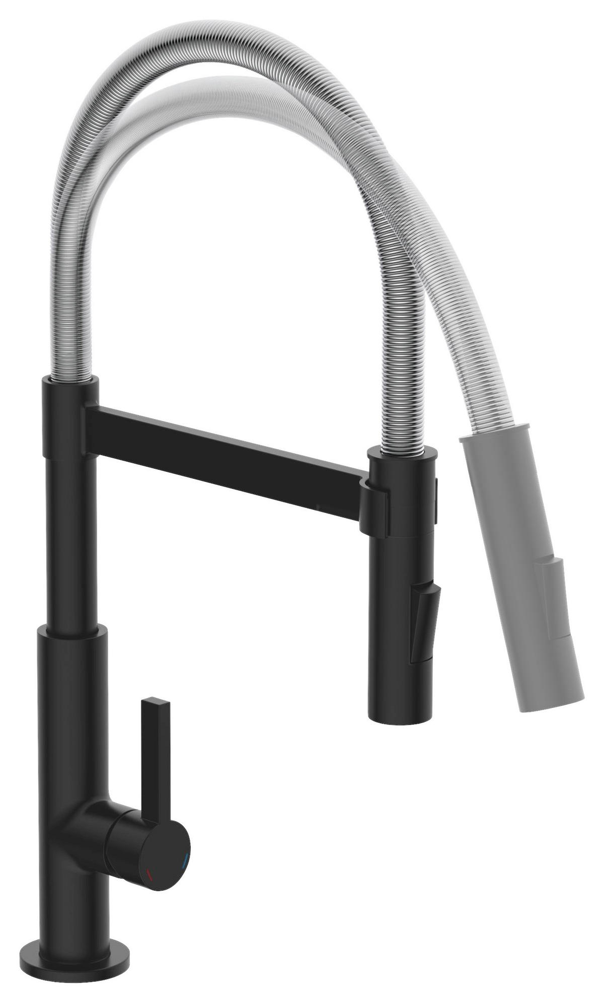 KÜCHENARMATUR 79146  - Chromfarben/Schwarz, Basics, Metall (26,5/48,8/5,5cm) - Schütte