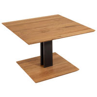 COUCHTISCH 75/75/47-65 cm Wildeiche massiv quadratisch Eichefarben höhenverstellbar  - Eichefarben/Graphitfarben, Natur, Holz/Holzwerkstoff (75/75/47-65cm) - Venda