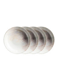 SUPPENTELLERSET Lila, Weiß 4-teilig Steinzeug AQUARELLIA LILA  - Lila/Weiß, Basics, Keramik (21,5/4,8cm) - Mäser