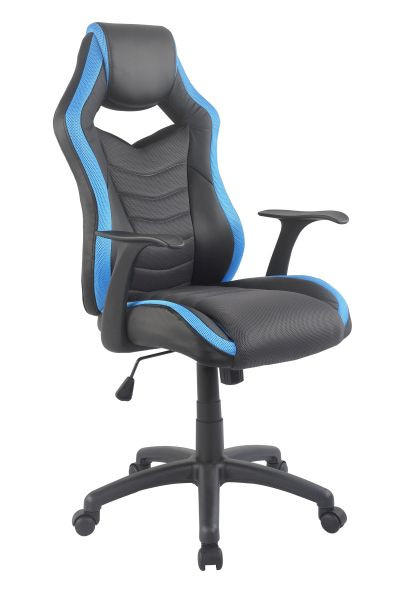 GEJMERSKA STOLICA  plava, crna   - crna/plava, Dizajnerski, metal/tekstil (62/112,5-122/68cm) - Hom`in